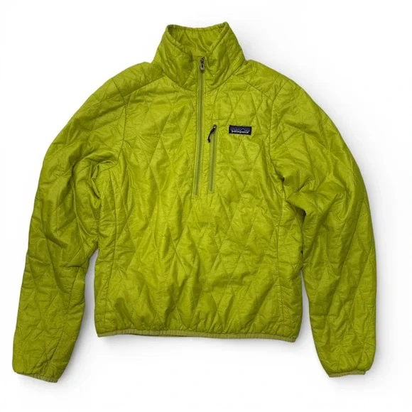 Patagonia Nano Puff Pullover Womens Small Lime Green Quilted Primaloft Jacket - Picture 14 of 14